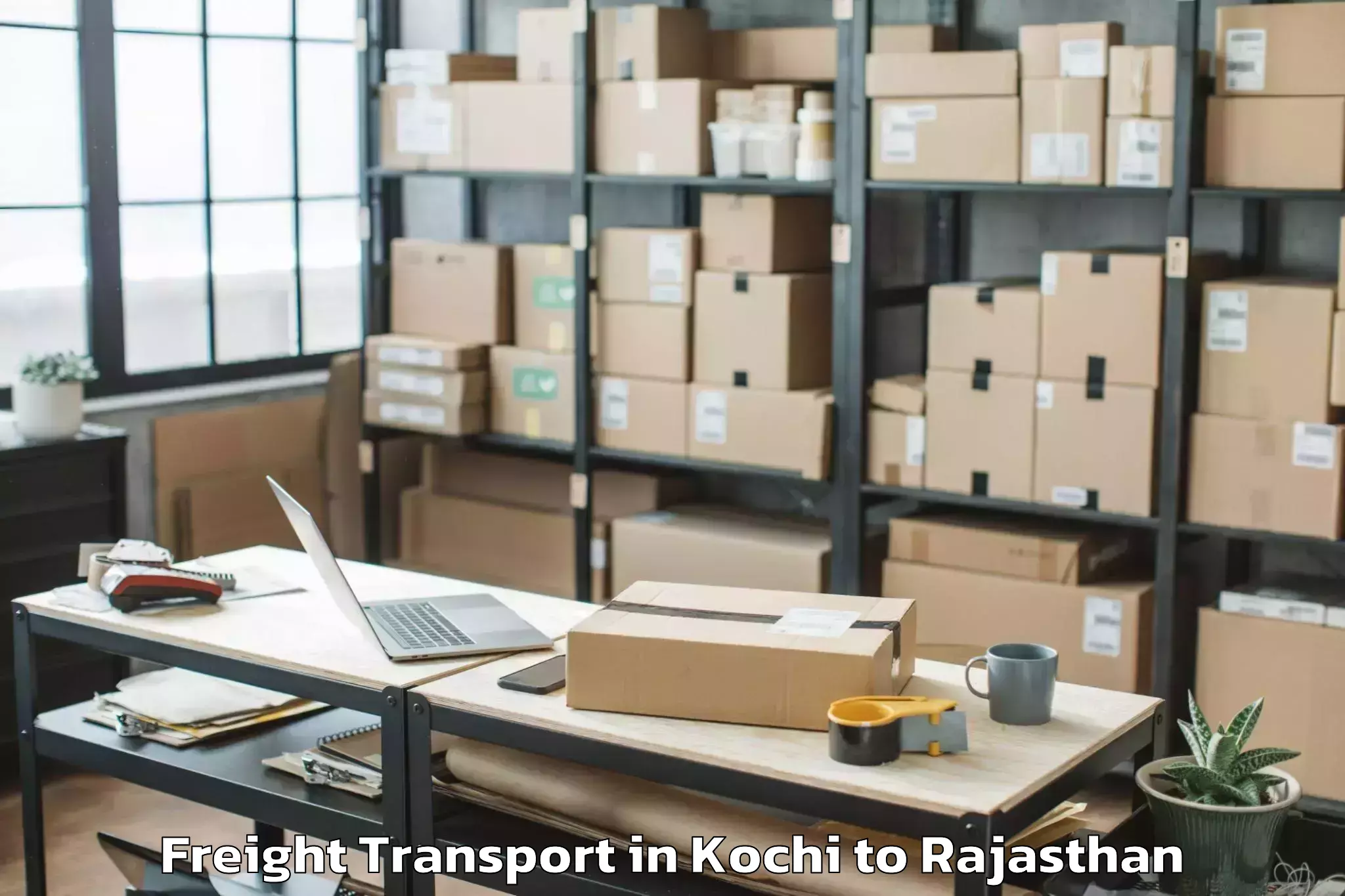 Book Kochi to Chauth Ka Barwara Freight Transport Online